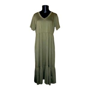 Prinbara | NEW Green Short Sleeve Swing Dress Large